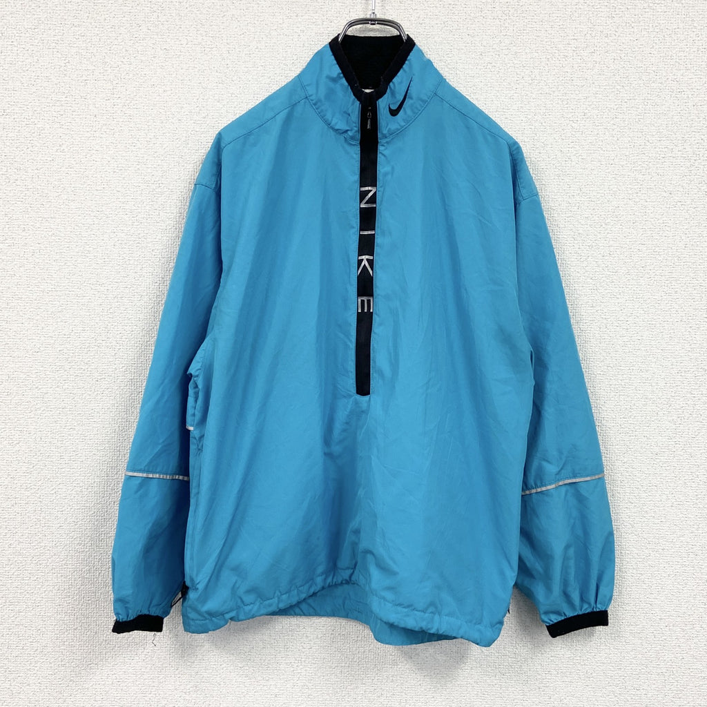90s　NIKE　ナイキ　ハーフジッププルオーバージャケット　ヴィンテージ　水色　ライトブルー　Sサイズ