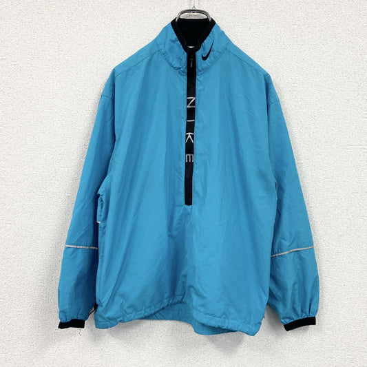 90s　NIKE　ナイキ　ハーフジッププルオーバージャケット　ヴィンテージ　水色　ライトブルー　Sサイズ