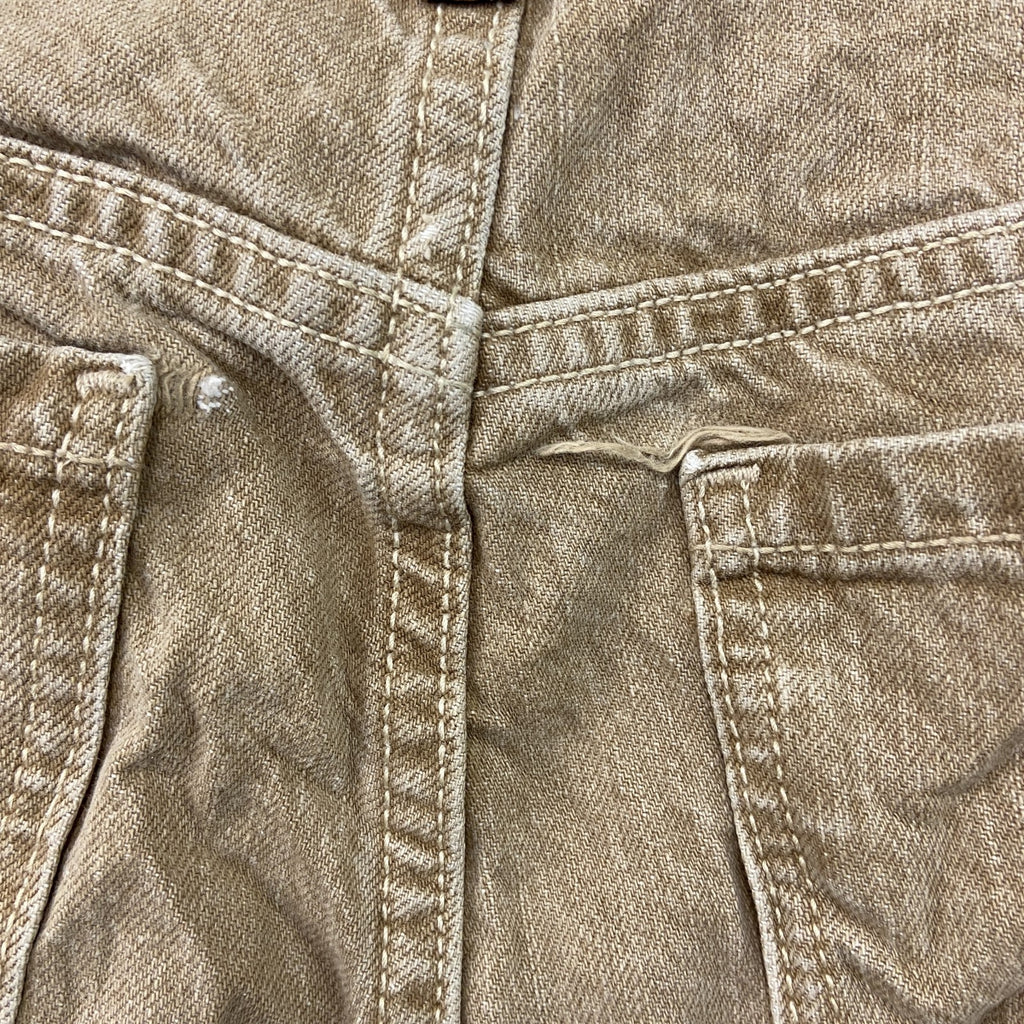 ～00s　L.L.Bean　エルエルビーン　デニムパンツ/ジーンズ　ジップフライ　革パッチ　ヴィンテージ　ベージュ　W38サイズ