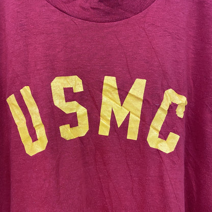 80s　SIGNAL　シグナル　半袖プリントTシャツ　赤色　Mサイズ