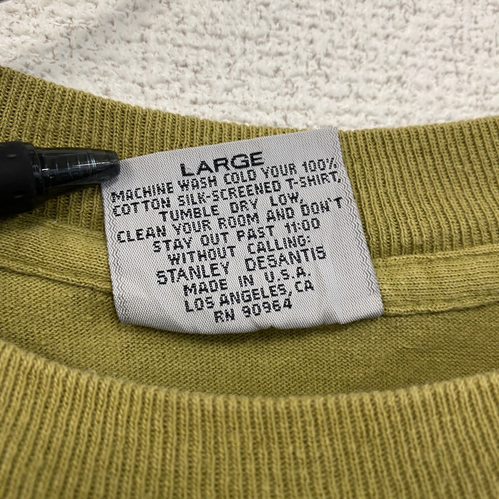 90s　STANLEY DESANYIS　ブーブーベア　半袖プリントTシャツ　ヴィンテージ　カーキ　Lサイズ