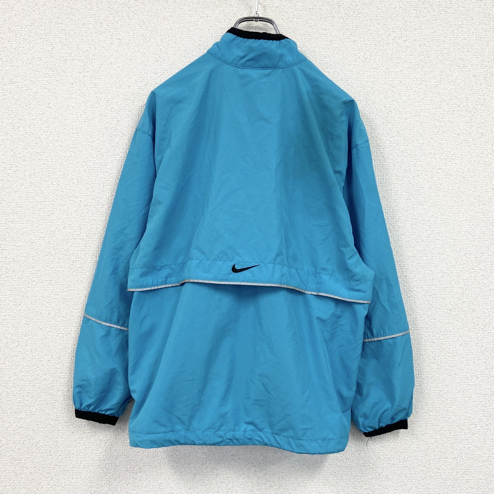 90s　NIKE　ナイキ　ハーフジッププルオーバージャケット　ヴィンテージ　水色　ライトブルー　Sサイズ