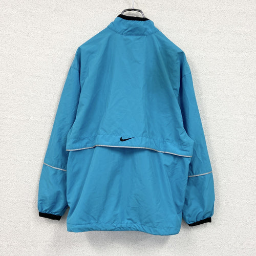90s　NIKE　ナイキ　ハーフジッププルオーバージャケット　ヴィンテージ　水色　ライトブルー　Sサイズ