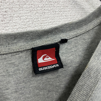 QUIKSILVER　クイックシルバー　半袖プリントTシャツ　灰色　グレー　Mサイズ