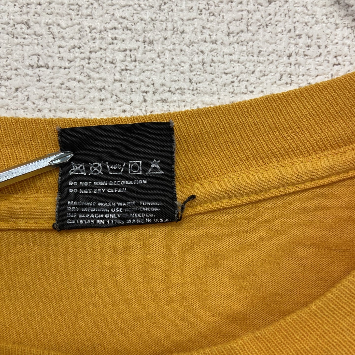 ～90s　SCREEN STARS　半袖プリントTシャツ　Bee　蜂　シングルステッチ　黄色　イエロー　XLサイズ