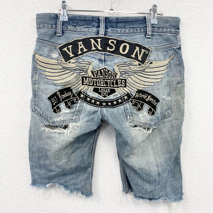 VANSON　バンソン　ハーフデニムパンツ/ショートパンツ　インディゴ　30サイズ
