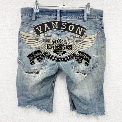 VANSON　バンソン　ハーフデニムパンツ/ショートパンツ　インディゴ　30サイズ