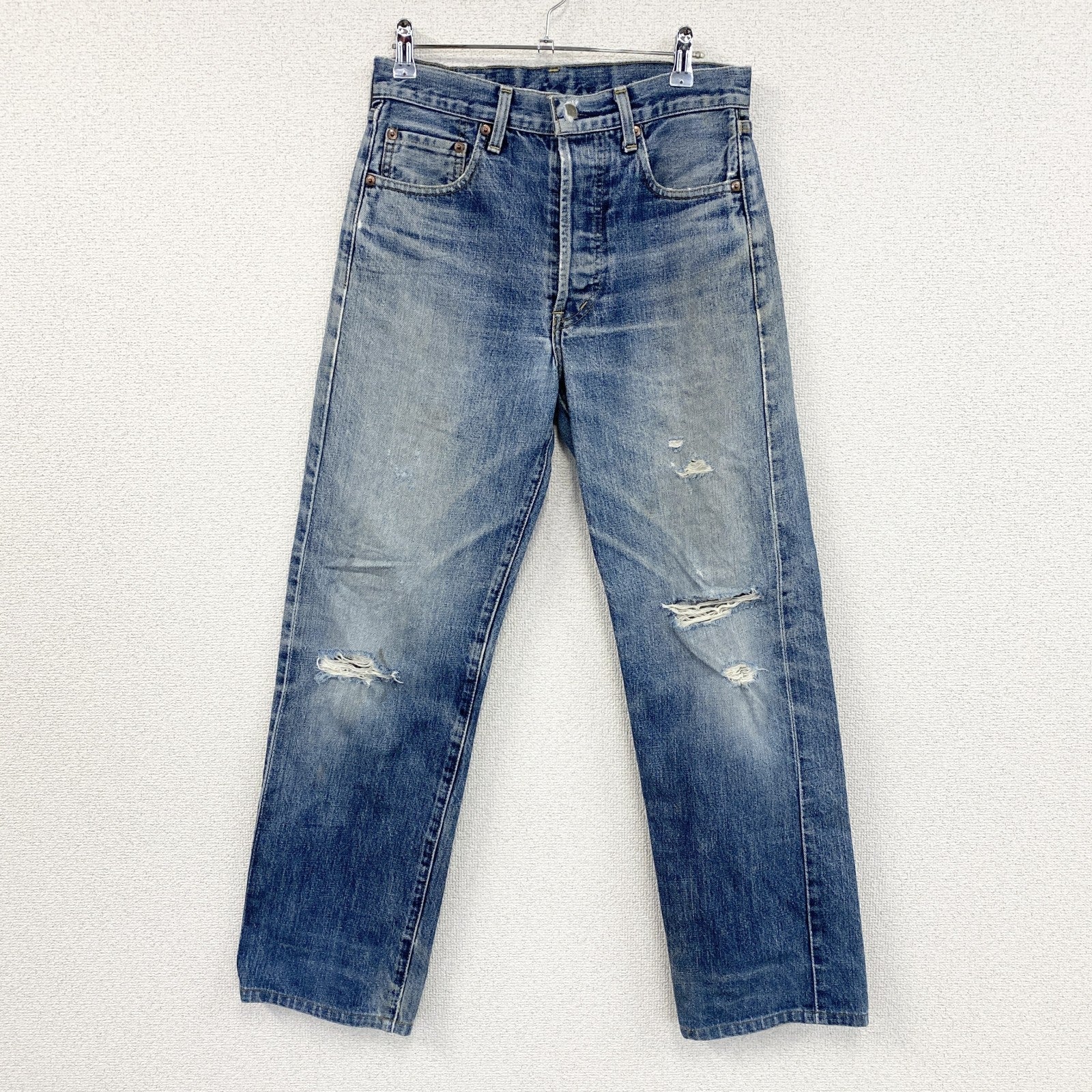 Levi’s　リーバイス　503B　ダメージデニムパンツ/ジーンズ　ボタンフライ　縦落ち　インディゴ　W30サイズ