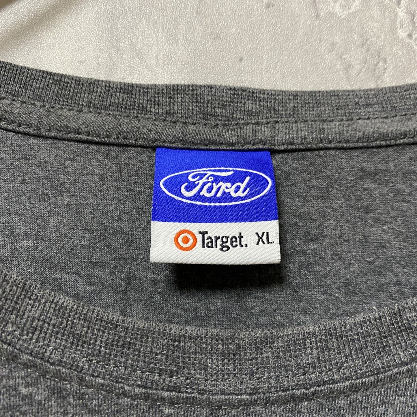 古着 used　Ford フォード　半袖カープリントTシャツ　車　レトロデザイン　ダークグレー　クルーネック　XLサイズ