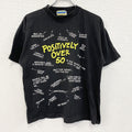 90s～　Laid back　半袖両面プリントTシャツ　ヴィンテージ　シングルステッチ　黒　ブラック　XLサイズ