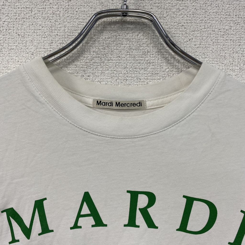 Mardi Mercredi　マルディメクルディ　半袖プリントTシャツ　白　ホワイト　フリーサイズ
