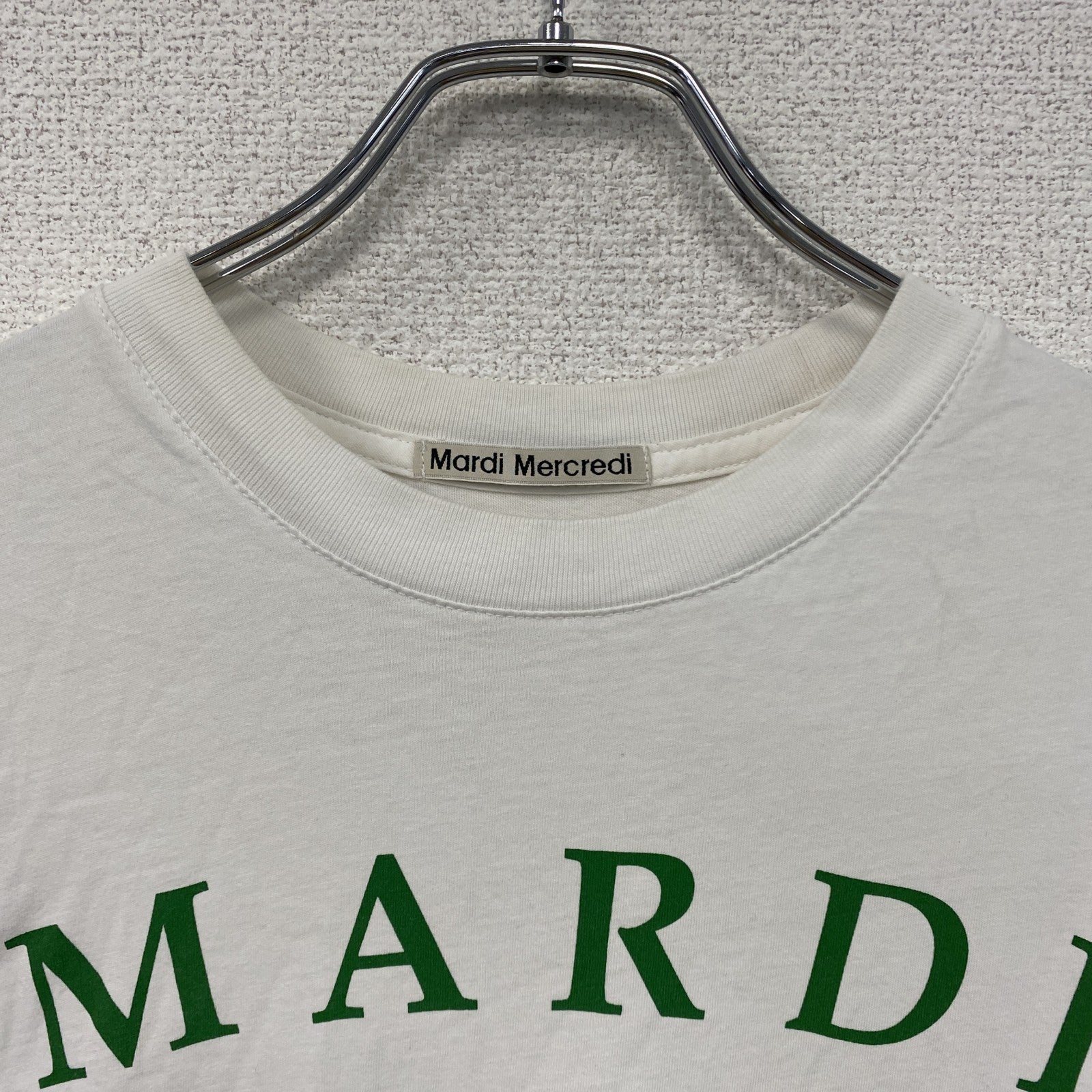 Mardi Mercredi　マルディメクルディ　半袖プリントTシャツ　白　ホワイト　フリーサイズ