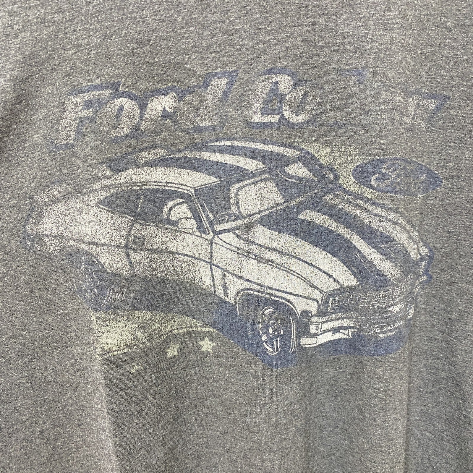 古着 used　Ford フォード　半袖カープリントTシャツ　車　レトロデザイン　ダークグレー　クルーネック　XLサイズ