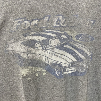 古着 used　Ford フォード　半袖カープリントTシャツ　車　レトロデザイン　ダークグレー　クルーネック　XLサイズ