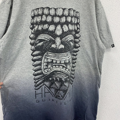 QUIKSILVER　クイックシルバー　半袖プリントTシャツ　灰色　グレー　Mサイズ