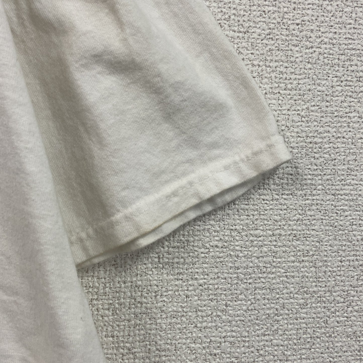 00s　FRUIT OF THE LOOM　誰やねん　半袖プリントTシャツ　ヴィンテージ　白　ホワイト　XLサイズ