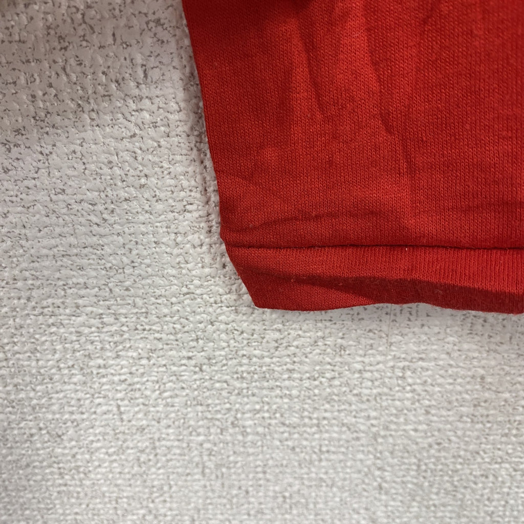 RUSSELL ATHLETIC　ラッセル アスレチック　半袖ベロア文字デザインTシャツ　赤　XLサイズ