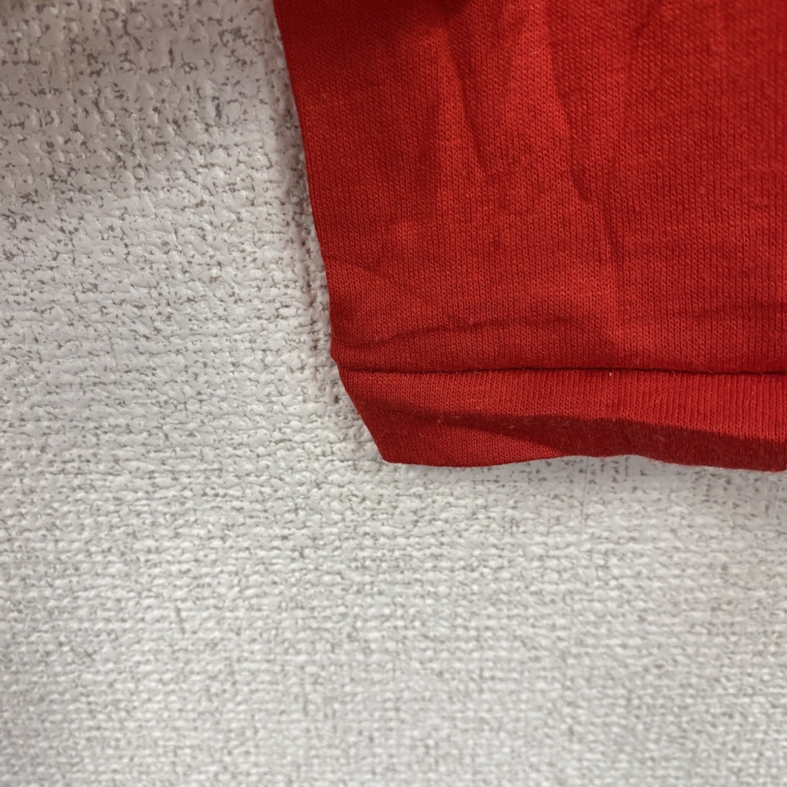 RUSSELL ATHLETIC　ラッセル アスレチック　半袖ベロア文字デザインTシャツ　赤　XLサイズ