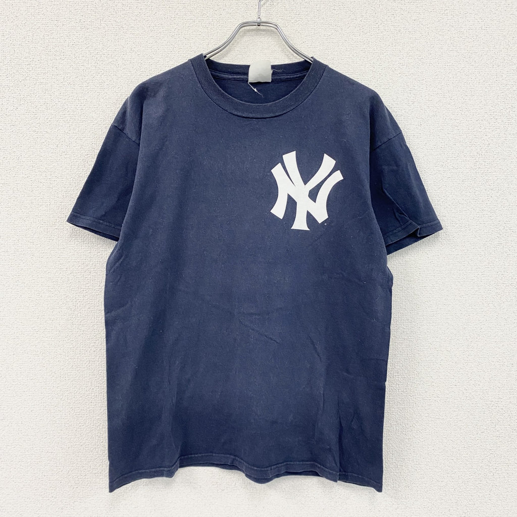 Majestic　マジェスティック　ニューヨークヤンキース　松井秀喜　55　半袖プリントTシャツ　紺　ネイビー　