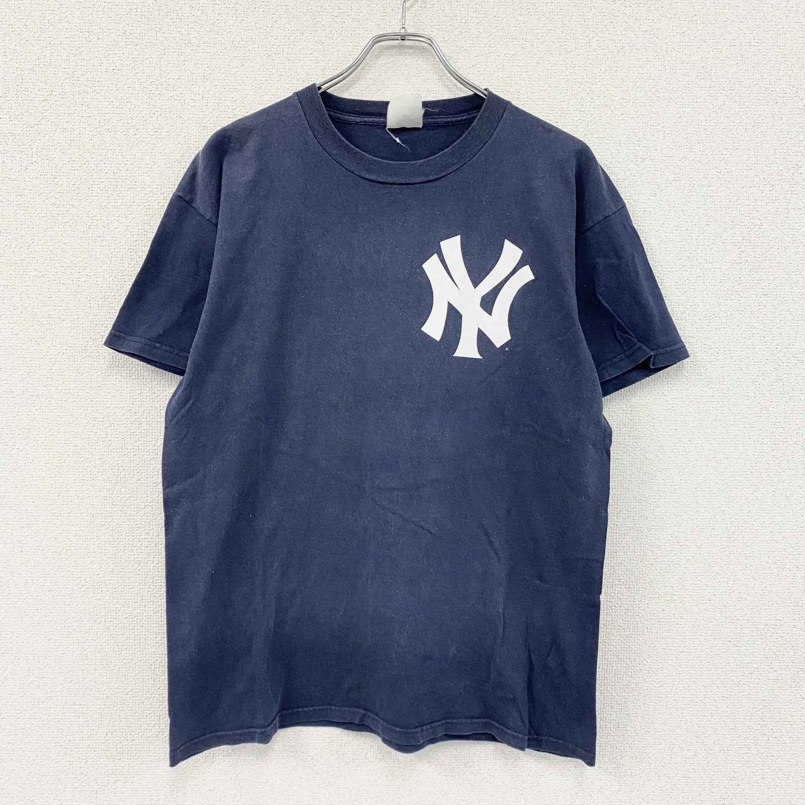 Majestic　マジェスティック　ニューヨークヤンキース　松井秀喜　55　半袖プリントTシャツ　紺　ネイビー　