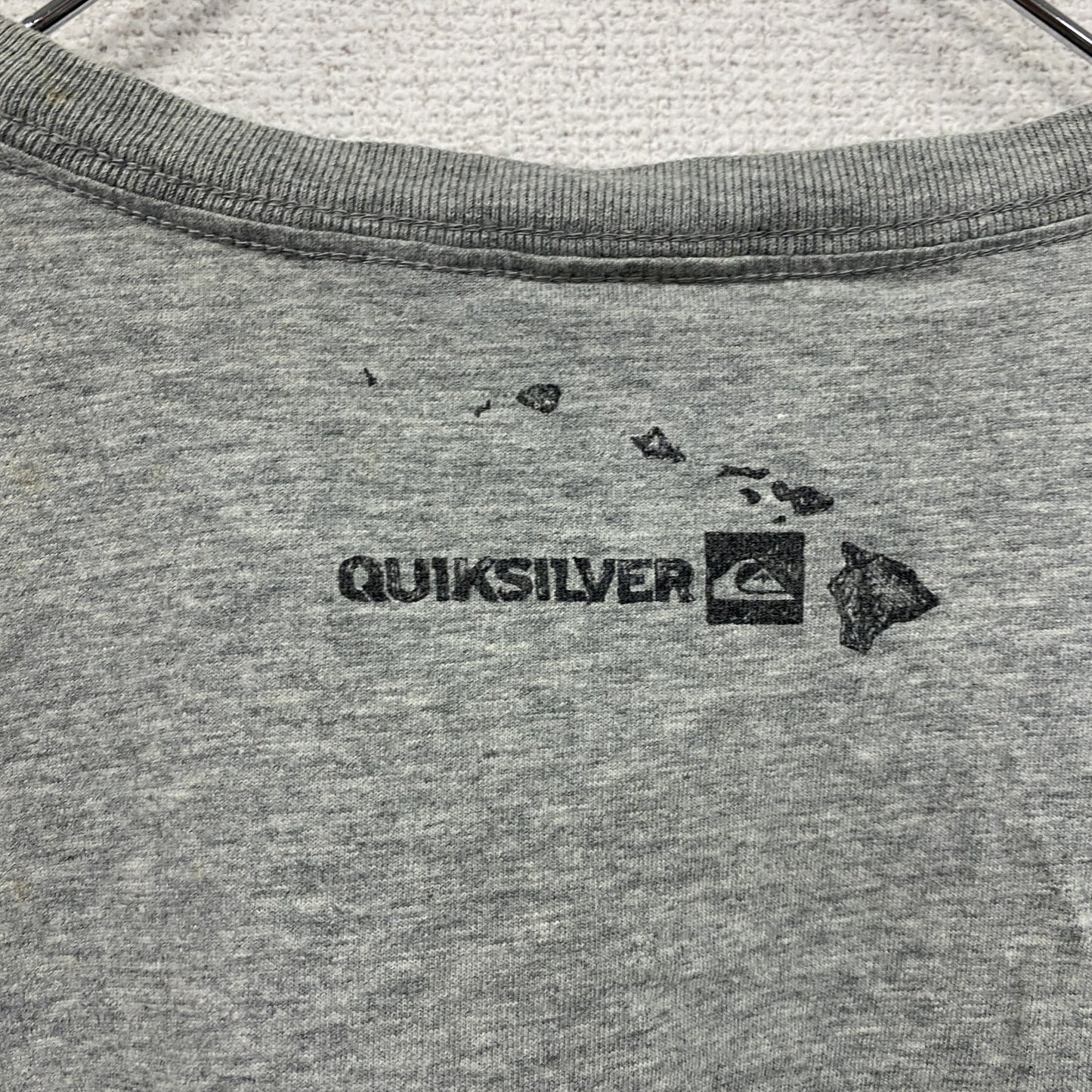 QUIKSILVER　クイックシルバー　半袖プリントTシャツ　灰色　グレー　Mサイズ