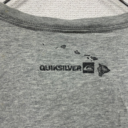 QUIKSILVER　クイックシルバー　半袖プリントTシャツ　灰色　グレー　Mサイズ