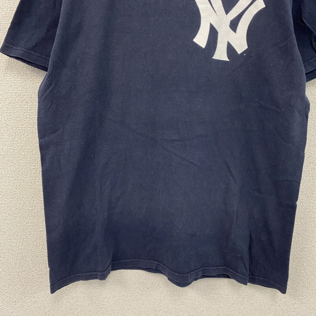 Majestic　マジェスティック　ニューヨークヤンキース　松井秀喜　55　半袖プリントTシャツ　紺　ネイビー　
