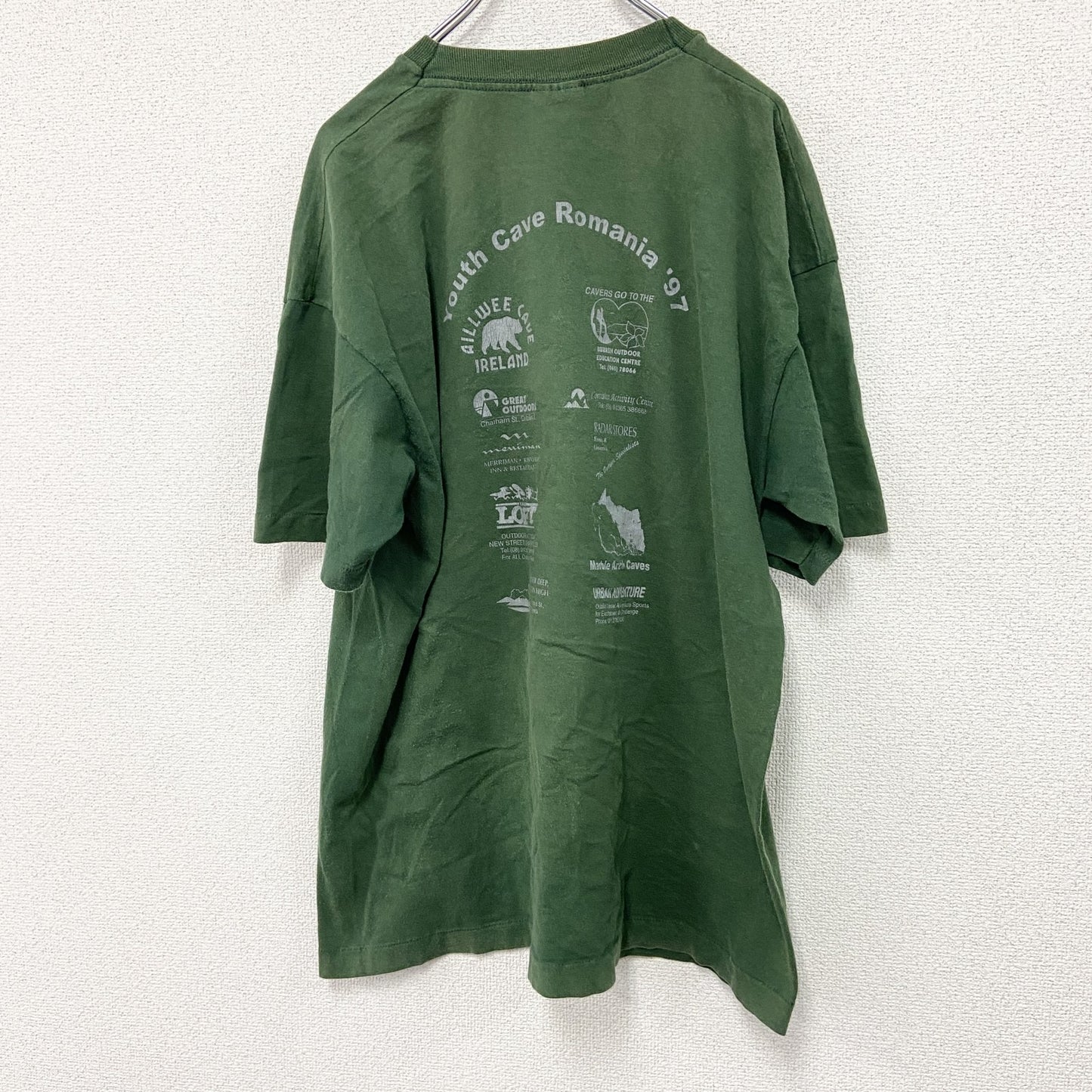90s　SCREEN STARS　半袖プリントTシャツ　シングルステッチ　ヴィンテージ　緑　グリーン　XLサイズ