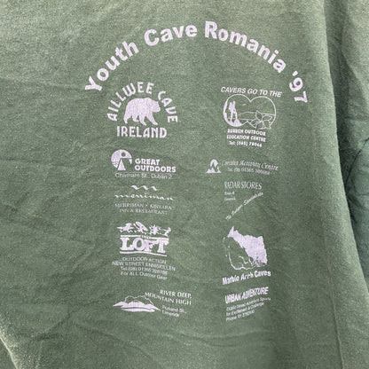 90s　SCREEN STARS　半袖プリントTシャツ　シングルステッチ　ヴィンテージ　緑　グリーン　XLサイズ