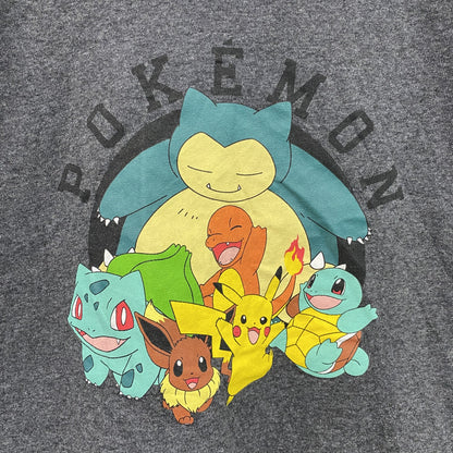 POKEMON　ポケモン　半袖プリントTシャツ　アニメT　キャラクターT　灰色　グレー　Lサイズ