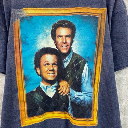 STEP BROTHERS　俺たちステップブラザース　半袖ムービープリントTシャツ　紺色　ネイビー　Lサイズ