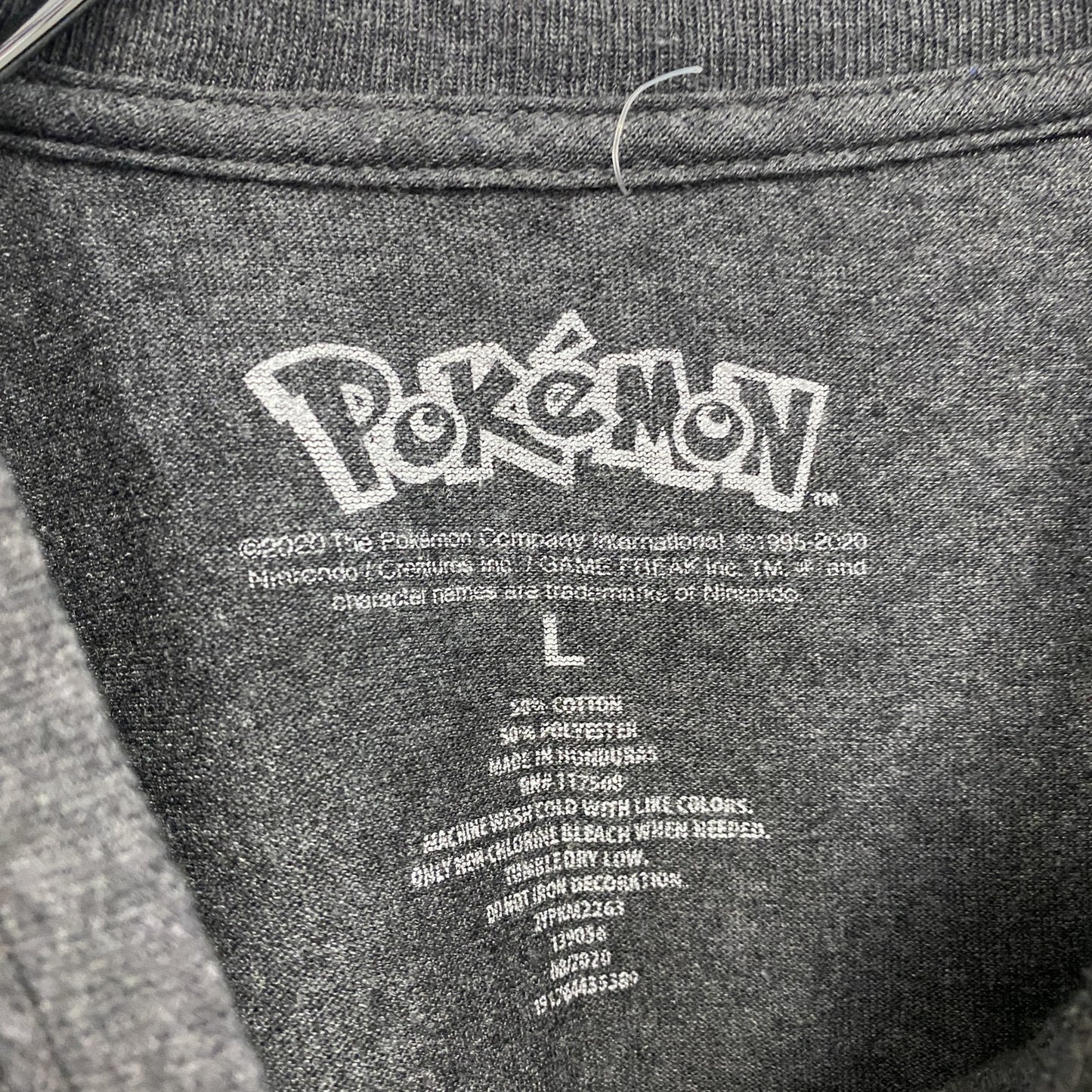 POKEMON　ポケモン　半袖プリントTシャツ　アニメT　キャラクターT　灰色　グレー　Lサイズ
