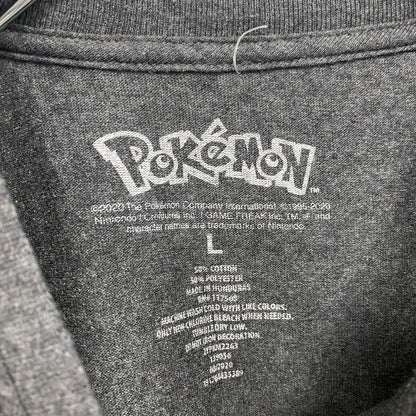 POKEMON　ポケモン　半袖プリントTシャツ　アニメT　キャラクターT　灰色　グレー　Lサイズ