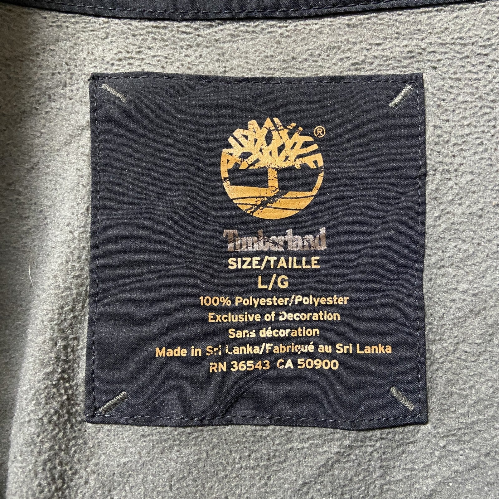 古着 used　Timberland ティンバーランド　長袖ハーフジップフリースジャケット　ワンポイントロゴ刺繍　Lサイズ