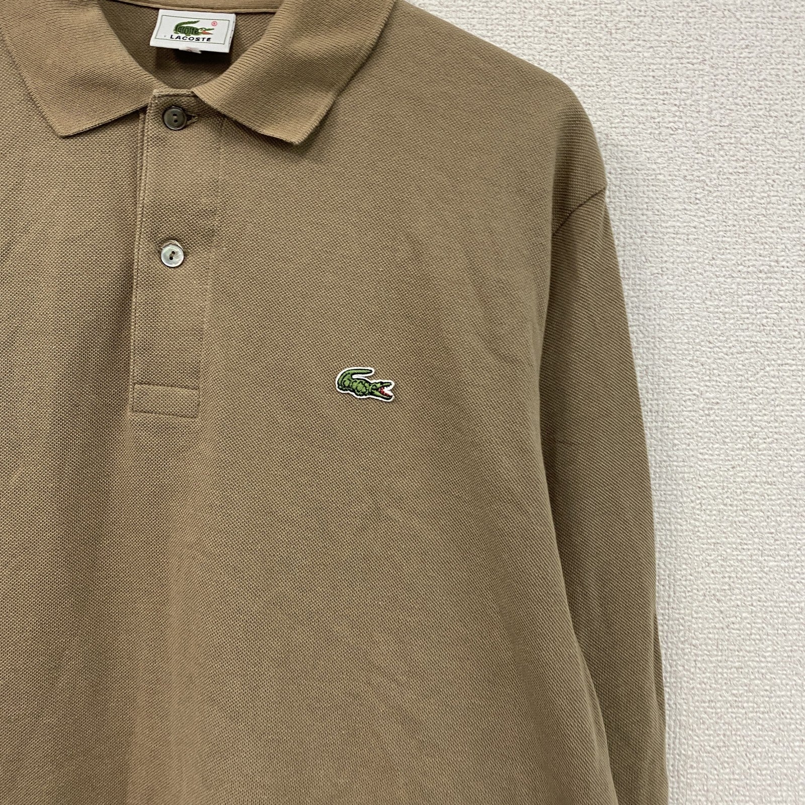 LACOSTE　ラコステ　長袖ポロシャツ　茶色　ブラウン　5サイズ