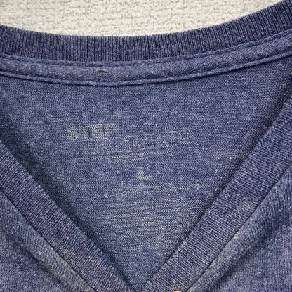 STEP BROTHERS　俺たちステップブラザース　半袖ムービープリントTシャツ　紺色　ネイビー　Lサイズ