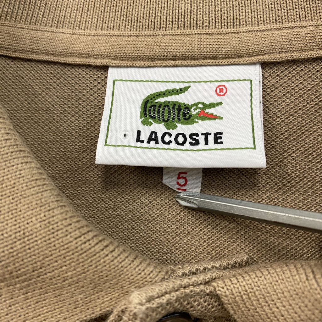 LACOSTE　ラコステ　長袖ポロシャツ　茶色　ブラウン　5サイズ