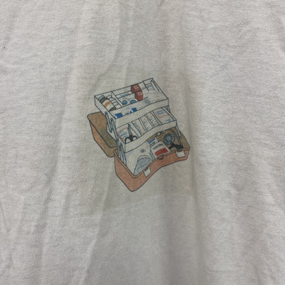 90s～　半袖プリントTシャツ　シングルステッチ　ヴィンテージ　白　ホワイト