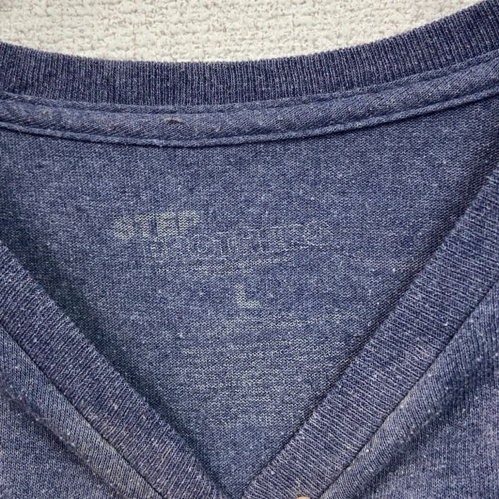 STEP BROTHERS　俺たちステップブラザース　半袖ムービープリントTシャツ　紺色　ネイビー　Lサイズ