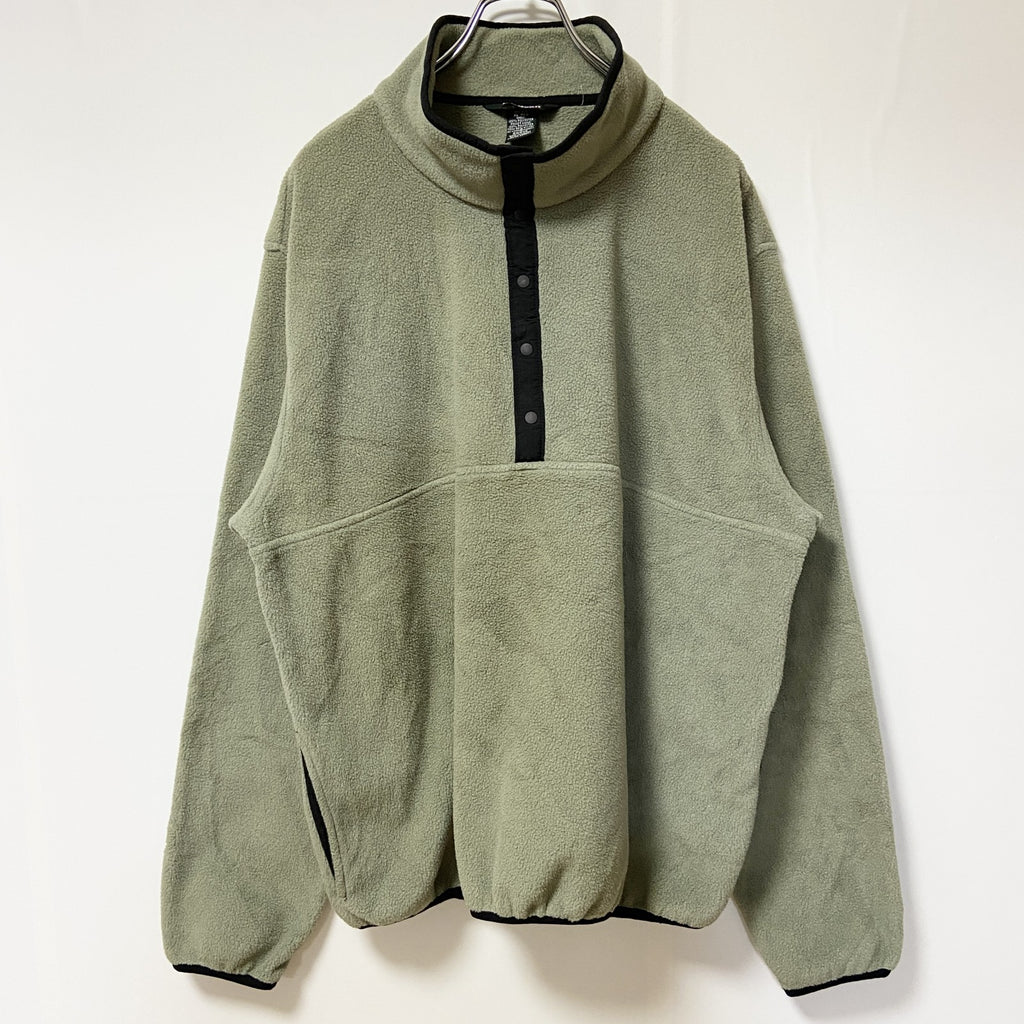 古着 used　L.L.Bean　エルエルビーン　長袖フリースジャケット　プルオーバー　ハーフボタン　ビッグシルエット　XLサイズ