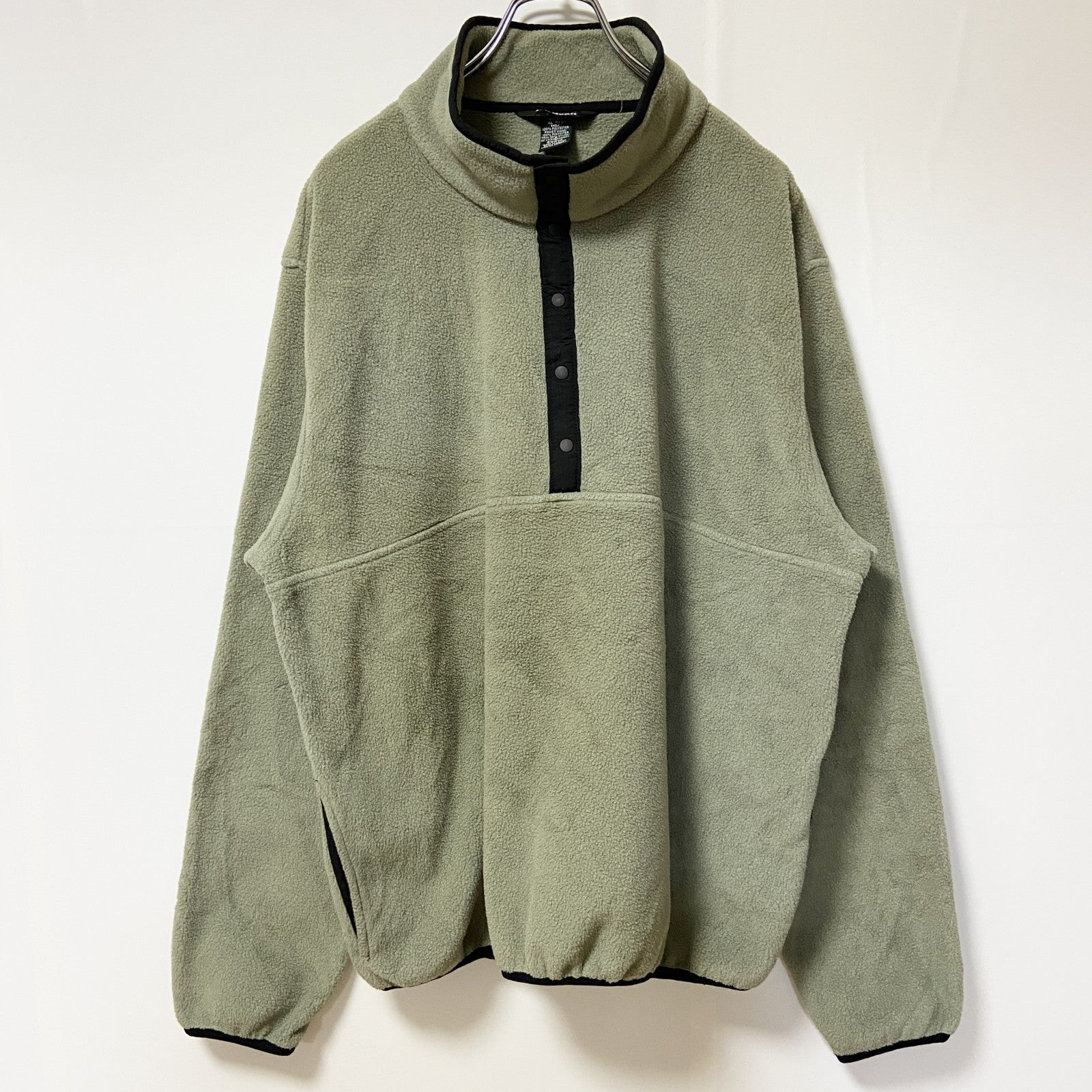 古着 used　L.L.Bean　エルエルビーン　長袖フリースジャケット　プルオーバー　ハーフボタン　ビッグシルエット　XLサイズ