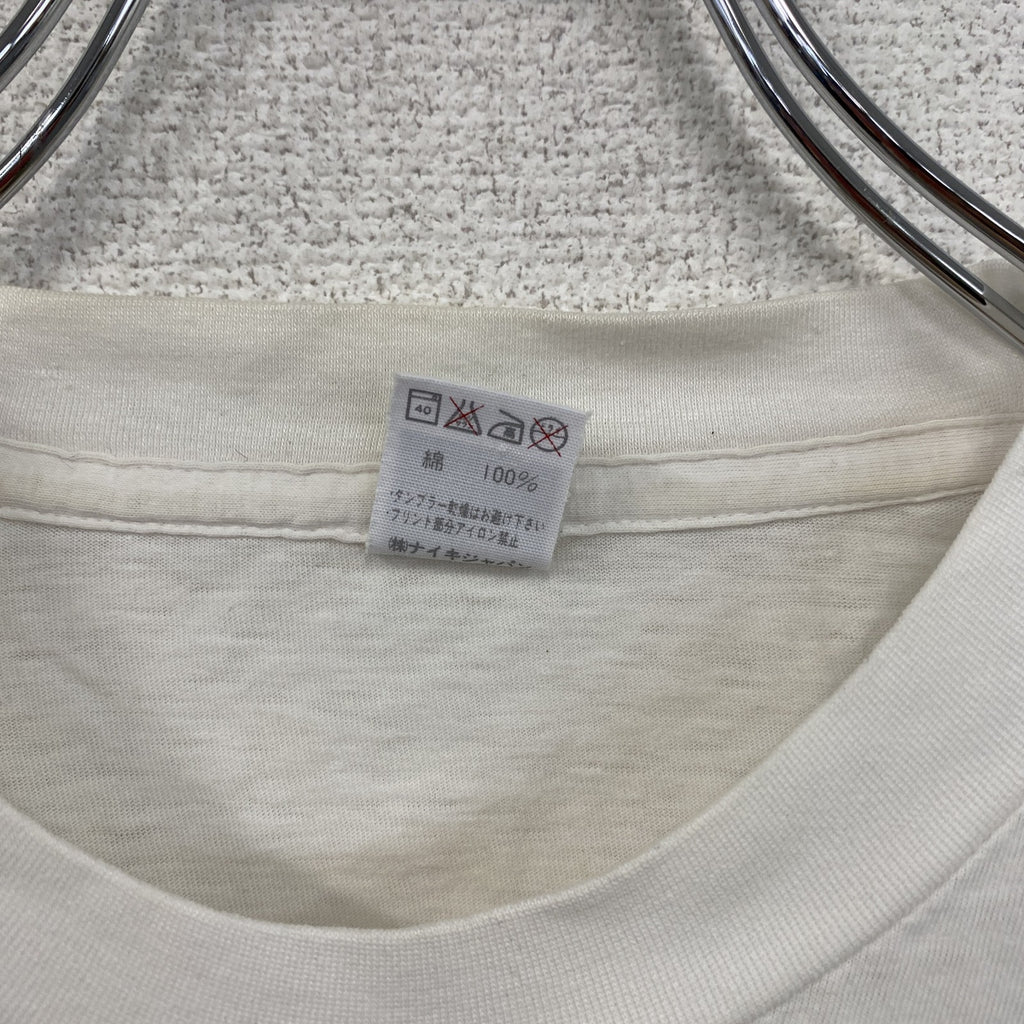 ～90s　NIKE　ナイキ　Air Jordan　半袖Tシャツ　シングルステッチ　スウッシュ　白　ホワイト　Lサイズ