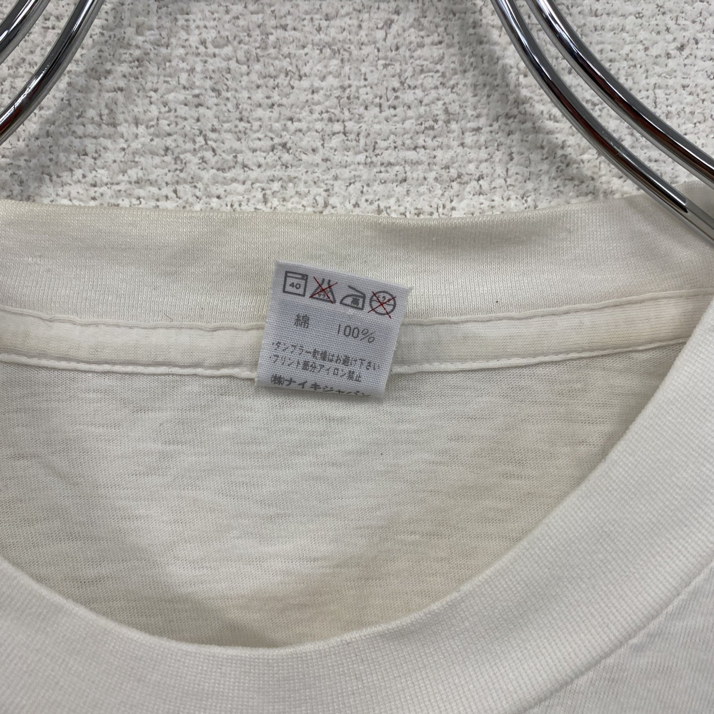 ～90s　NIKE　ナイキ　Air Jordan　半袖Tシャツ　シングルステッチ　スウッシュ　白　ホワイト　Lサイズ