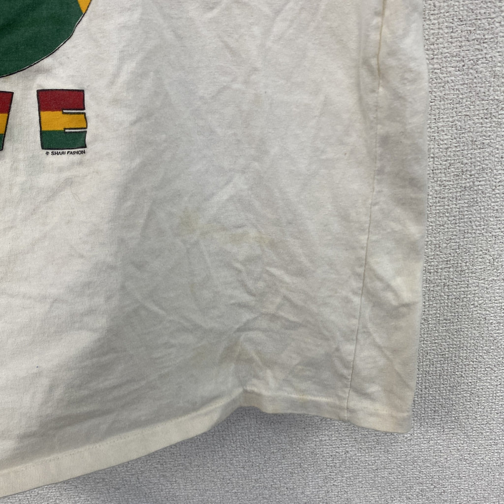 90s　ONE LOVE　半袖プリントTシャツ　ヴィンテージ　シングルステッチ　白　ホワイト　XLサイズ