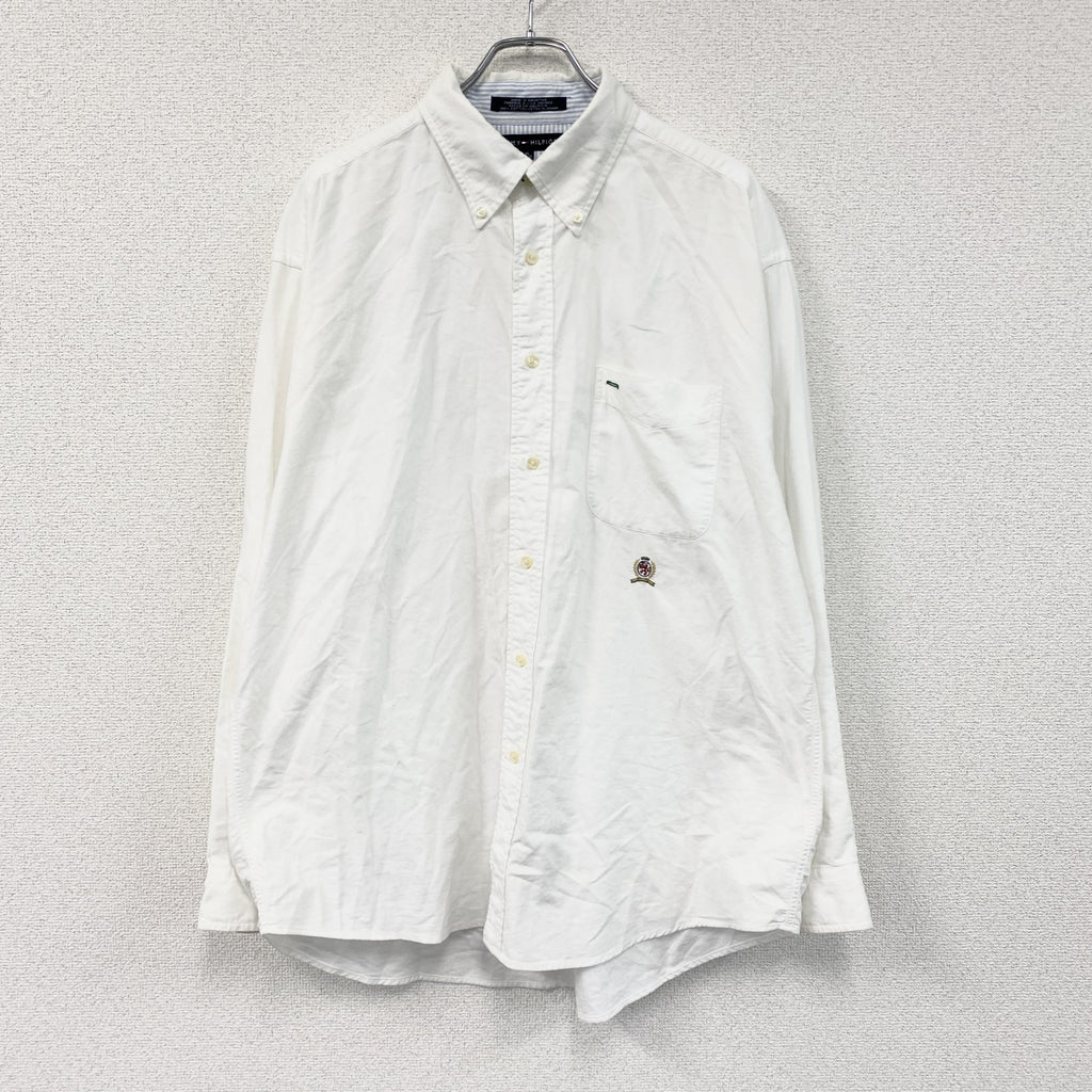 TOMMY HILFIGER　トミーヒルフィガー　長袖ボタンダウンシャツ　白　ホワイト　XLサイズ