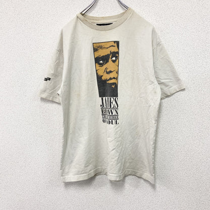 MACADAM　James Brown　ジェームズ ブラウン　半袖シンガープリントTシャツ　白　ホワイト　Lサイズ