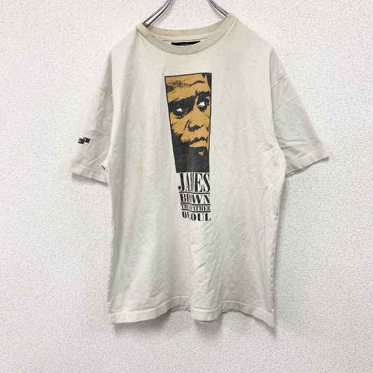 MACADAM　James Brown　ジェームズ ブラウン　半袖シンガープリントTシャツ　白　ホワイト　Lサイズ