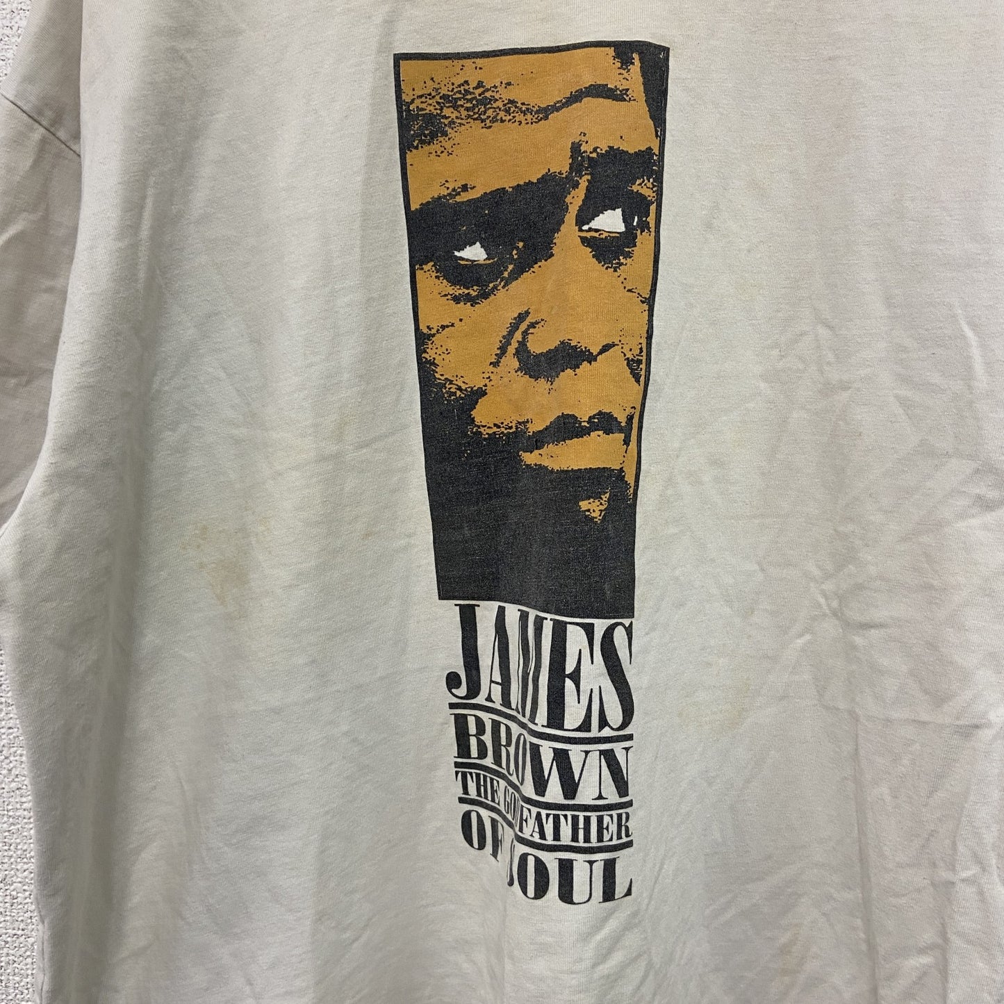MACADAM　James Brown　ジェームズ ブラウン　半袖シンガープリントTシャツ　白　ホワイト　Lサイズ