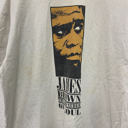 MACADAM　James Brown　ジェームズ ブラウン　半袖シンガープリントTシャツ　白　ホワイト　Lサイズ