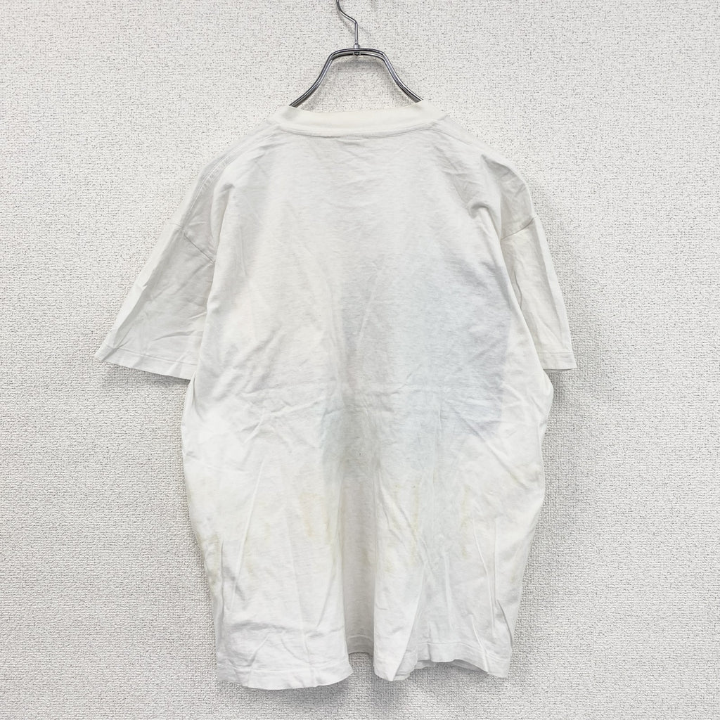 ～90s　NIKE　ナイキ　Air Jordan　半袖Tシャツ　シングルステッチ　スウッシュ　白　ホワイト　Lサイズ